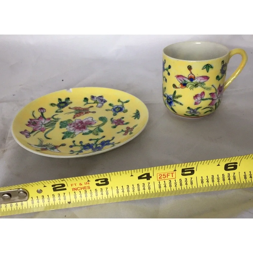 Vintage Collector Demitasse Tea Cup & Saucer Porcelain Hong Kong